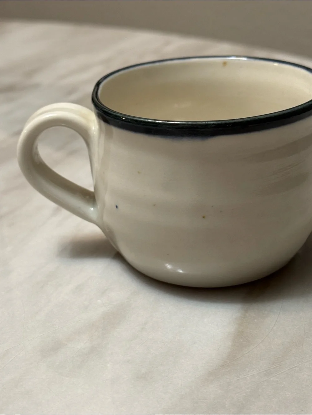 Hand painted ceramic black cat mug Karen Donleavy San Francisco signed